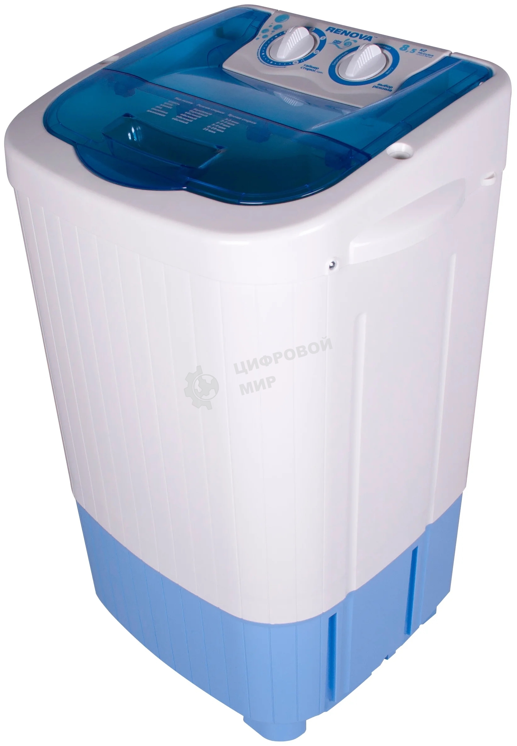 Стиральная машина Renova WS-85PE (R) белый, загрузка вертикальная 8,5 кг, отжима нет, класс: А