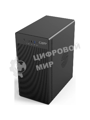 Компьютерный корпус CBR PCC-MATX-V285-WPSU черный mATX, Minitower V285, без БП, 1хUSB 3.0 Type-C, 1хUSB 3.0, 1хUSB 2.0, HD Audio+Mic, кабель питания 1.2м