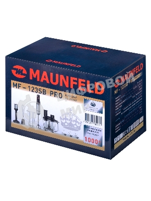 Блендер погружной Maunfeld MF-123SB PRO черный, 1000 Вт