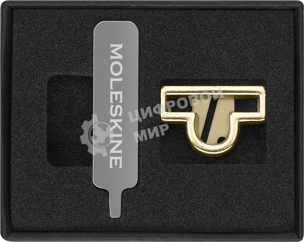 Шильд-символ Moleskine Zodiac Весы, металл, золотистый, коробка с европодвесом, PINLIBRAGOLD