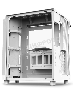 Компьютерный корпус без блока питания Case NZXT H6 Flow, Midi-Tower, TG, 3x120мм, 2xUSB-A 3.2 + 1xUSB-C 3.2, ATX, mATX, mITX белый