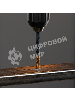 Сверло по металлу Denzel 7 мм, HSS-Tin, Golden Tip, 10 шт.