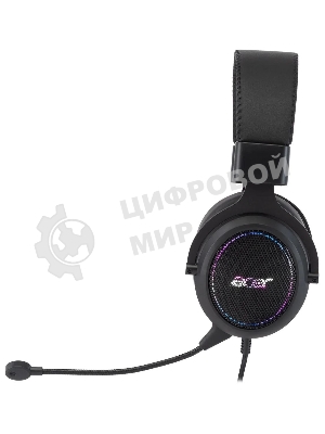 Гарнитура Acer AHW120 чёрный, проводная, USB, подсветка