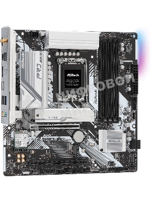 Материнская плата ASRock B760M Pro RS WiFi, LGA 1700, Intel B760, 4xDDR5, 4xSATA, 3xM.2, 1xPCIe 5.0 x16, 1xPCIe 3.0 x16, 1xHDMI, 1xDP, 1x2.5Gb LAN, Wi-Fi 6E, Bluetooth 5.3, 1xUSB-C 5Gbps, 3xUSB-A 5Gbps, 2xUSB-A 2.0, 3x3.5 мм, 7.1, mATX