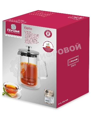 Френч-пресс с двойными стенками 0,6 л Rondell RDS-1823 Eletto
