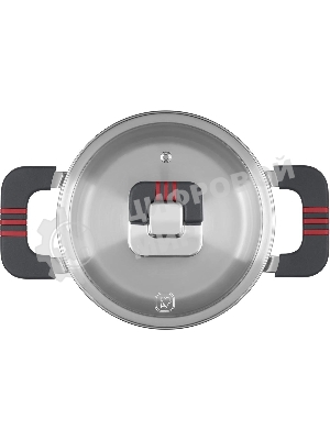 Кастрюля Rondell Stripes RDS-1636, 1.2л, 16см, с крышкой, стальной