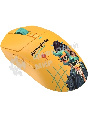 Мышь беспроводная/проводная A4Tech Bloody R72 Ultra Duo желтый, 20000 dpi, USB Type-A/Type-C, радиоканал, кнопки-7