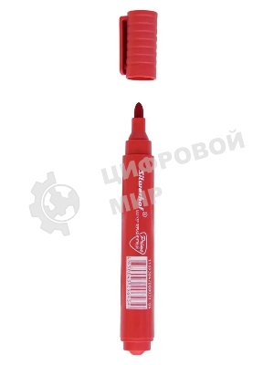 Маркер перманентный Silwerhof Prime, пулевидный пишущий наконечник, 1-3мм, красный, коробка