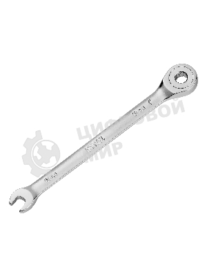 Ключ комбинированный трещоточный Denzel 6 мм, CrV, матовый хром