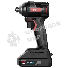 Винтоверт ударный аккумуляторный Deli DE-QZ20-1D2 (2АКБ*2А·ч + ЗУ, 20V, 200Нм, 0-3600об/мин, 0-3600уд/мин, сумка)