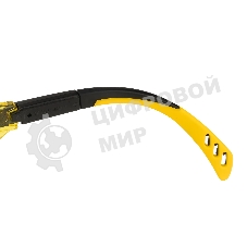 Очки защитные открытые Denzel поликарбонатные, увеличенная желтая линза, регулируемые дужки