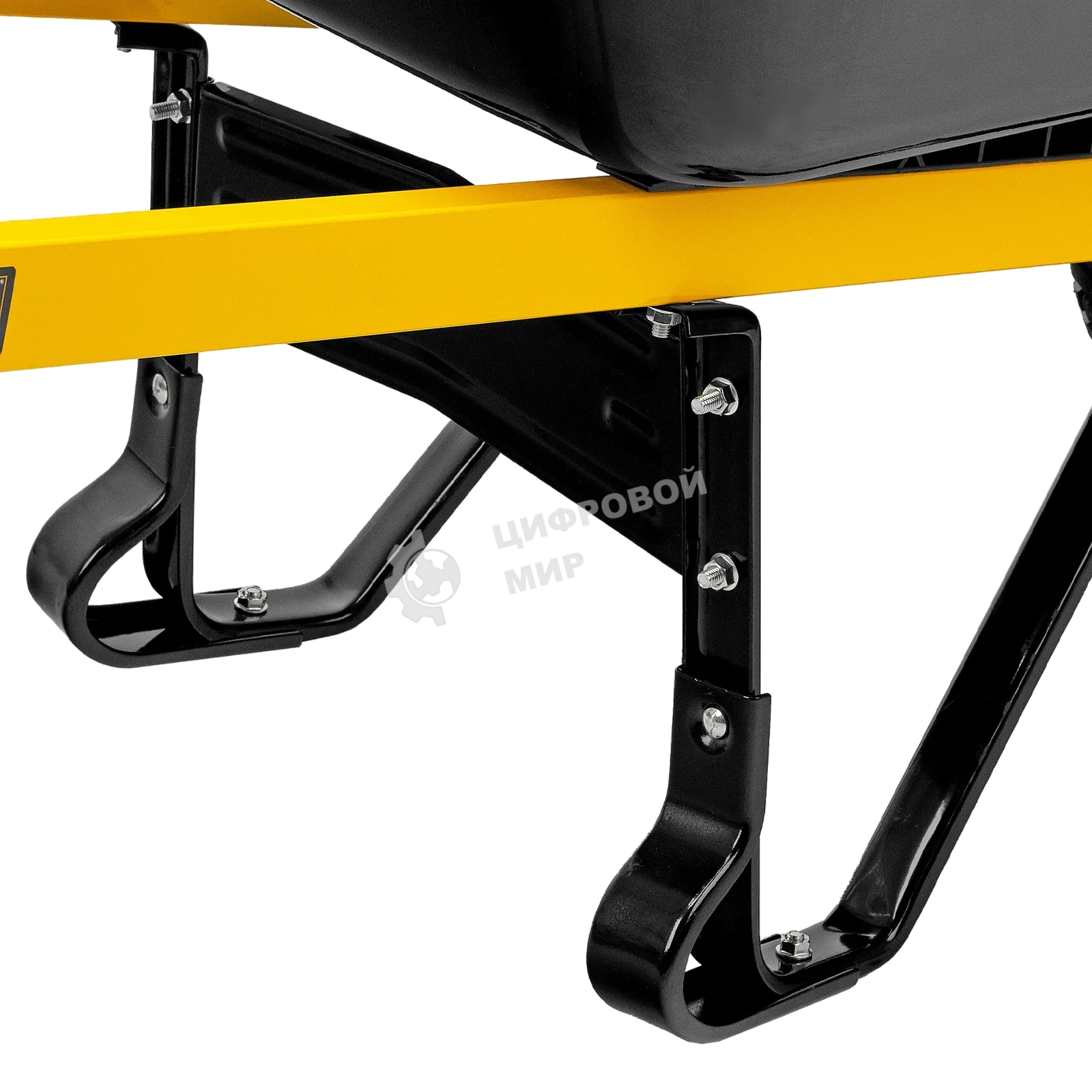 Тачка строительная Denzel усиленная, объем 140 л, 230 кг, колесо 15х6.00-6