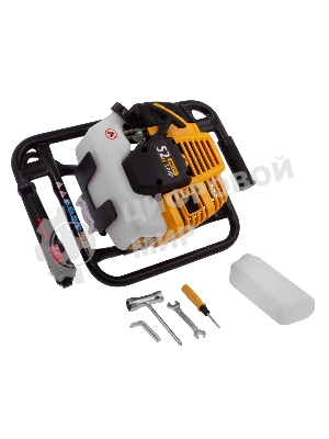 Мотобур Denzel DX-52 объем двигателя 52 см3, соединение 20 мм, без шнека