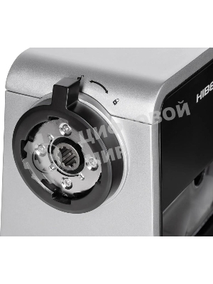 Мясорубка электрическая Hiberg MG 880 B черно-серый, 2000 Вт, 2.0 кг/мин, реверс, защита от перегрузки, насадки - 5