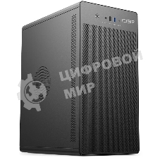 Компьютерный корпус CBR PCC-MATX-V285-WPSU черный mATX, Minitower V285, без БП, 1хUSB 3.0 Type-C, 1хUSB 3.0, 1хUSB 2.0, HD Audio+Mic, кабель питания 1.2м