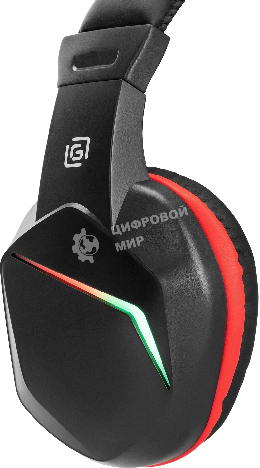 Наушники с микрофоном Оклик HS-L335G черный 2.2м мониторные USB оголовье (1972582)