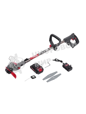 Триммер аккумуляторный Победа ТА 201 акб 21В 1,5Ач, 145мм ширина кошения, катушка и 2Т ножи