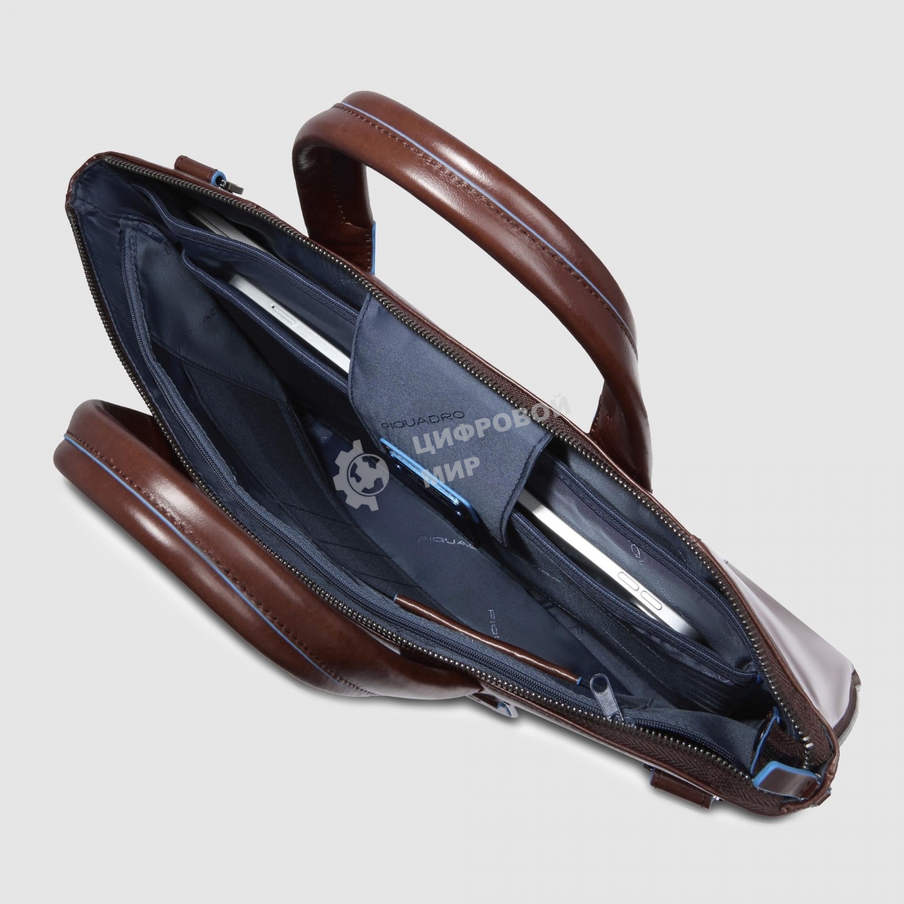 Сумка для ноутбука Piquadro Blue Square CA4021B2/MO коричневый натур.кожа