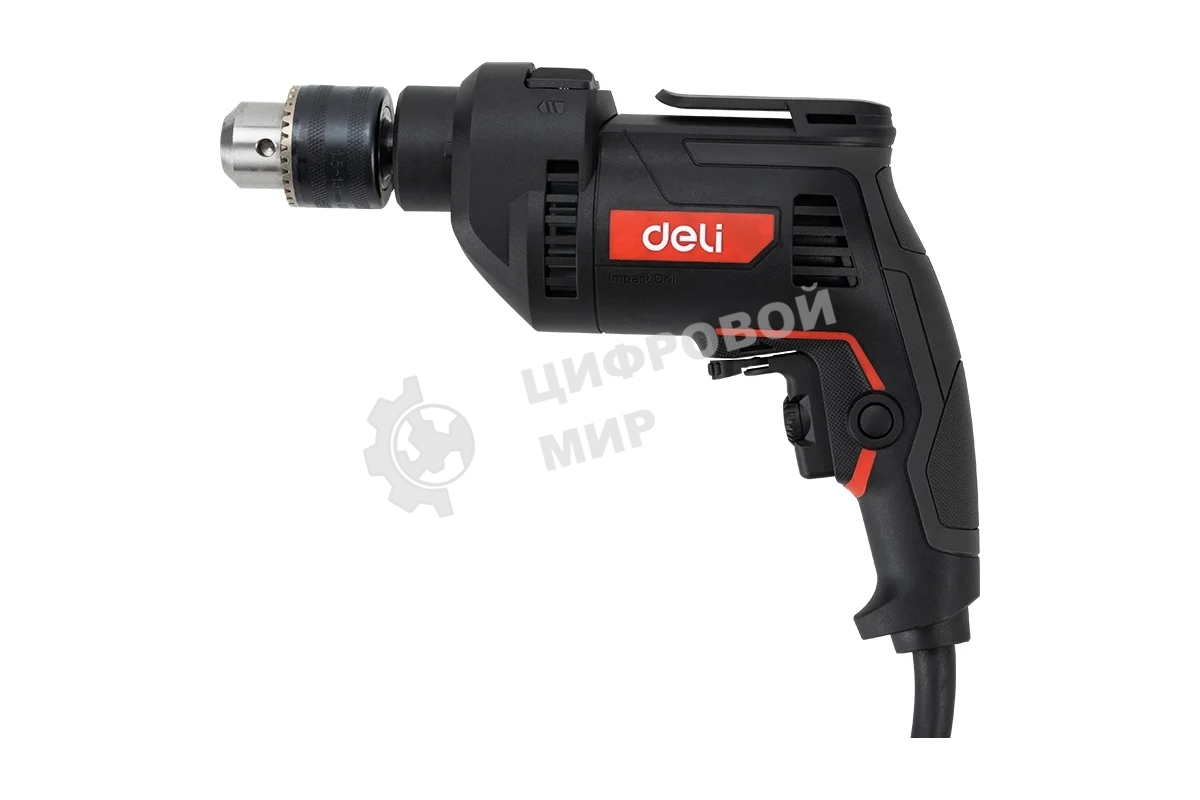 Дрель Deli DE-CZ13-1E, 680Вт, сетевая, ударная