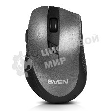 Мышь беспроводная SVEN RX-425W серый, 1600 dpi, радиоканал, USB, кнопки - 6