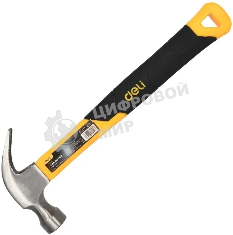 Молоток-гвоздодер Deli DL5002 500 гр Фибергласовая рукоять