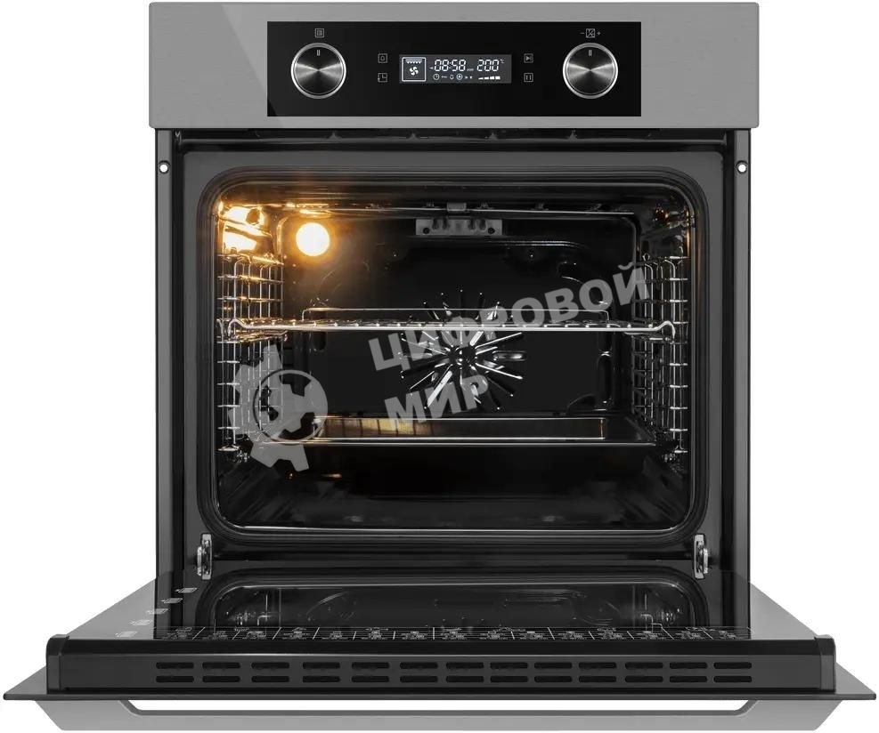 Шкаф духовой электрический Maunfeld AEOH60102S, 60л, дверца с 3 стеклами, нержавеющая сталь