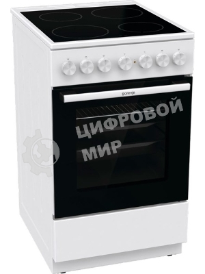 Плита электрическая Gorenje GEC5B41WG белый, конфорок 4 электрических, духовка 62 л, 50 см x 85 см x 59.4 см
