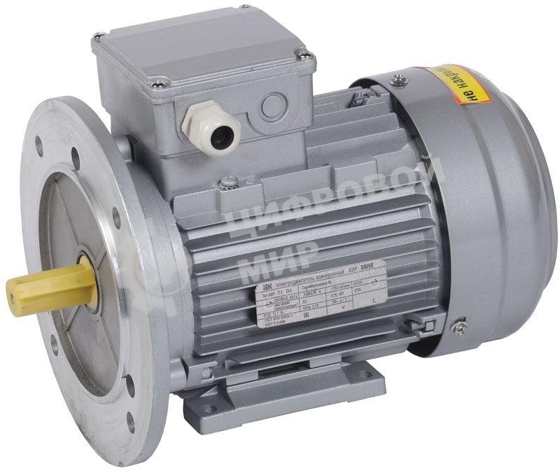 Электродвигатель IEK DRV071-B4-000-7-1520 асинхронный трехфазный АИР 71B4 380В 0.75 кВт 1500 об/мин 2081 DRIVE