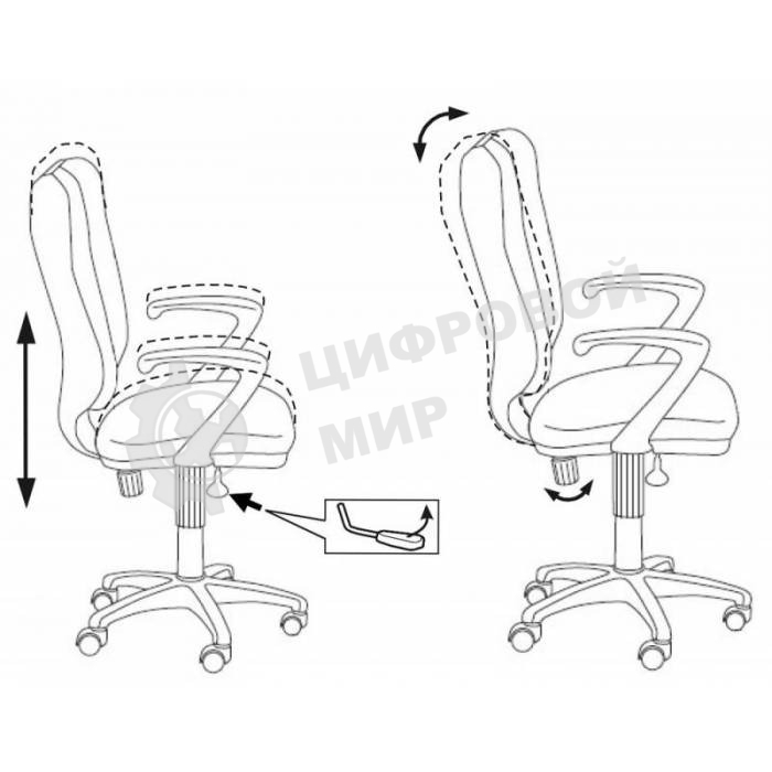 Кресло компьютерное Бюрократ CH-540AXSN/26-28 черный