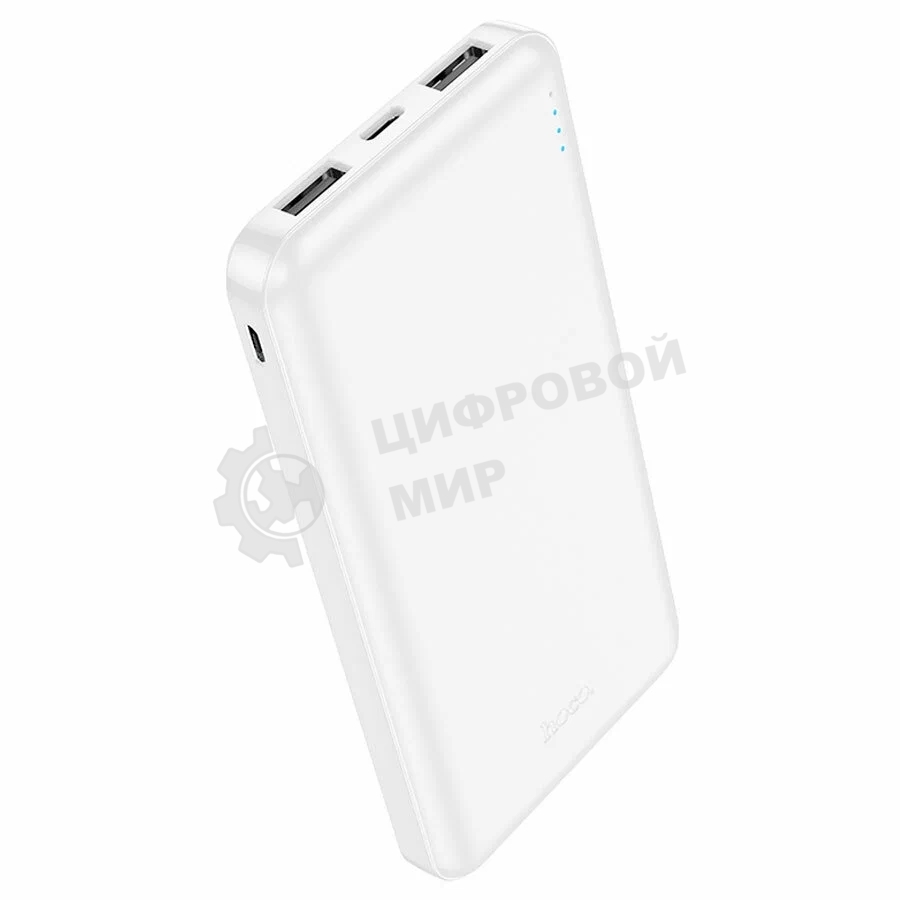 Портативный аккумулятор Hoco J100 High-ranking 10000mAh 2.1A 2xUSB-A белый (J100 HIGH-RANKING WHITE)