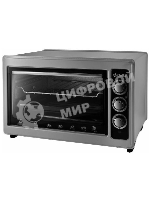 Мини-печь Delta D-0123 серая с тэном повыш. мощности,1300 Вт,37 л,2 нагреват. эл, с термостатом