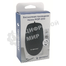 Мышь проводная Gembird MOP-200 черный, 1000 dpi, USB, кнопки - 3