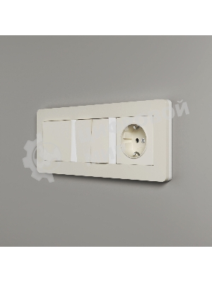 Рамка на 3 поста WERKEL Split (айвори/белый, soft-touch) W0033066