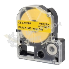 Картридж ленточный Cactus CS-LK3YBP черный шрифт, желтый фон (9 мм, 9 м) для Epson LW300/LW400/LW700/LW600P/LW1000P/K400/Z700/Z900