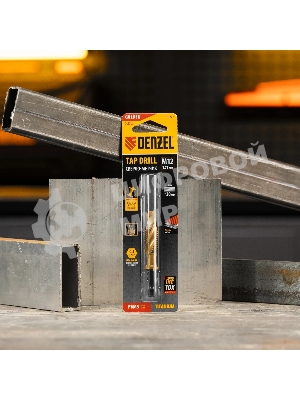 Сверло-метчик Denzel М12 х 1,75 мм, Р6М5