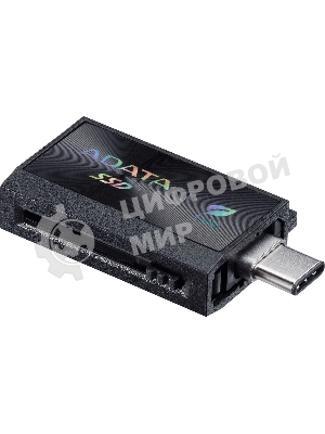Внешний SSD ADATA SC730, 1TB, USB 3.2 Gen 2 Type-A/Type-C, R/W 600/600, черный