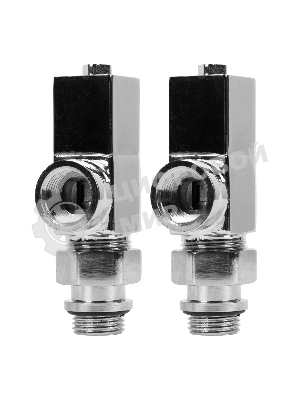 Набор дизайн-вентилей, CUBE, осевой (хром) 1/2