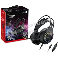 Гарнитура Genius HS-GX580U чёрный, проводная, USB, подсветка