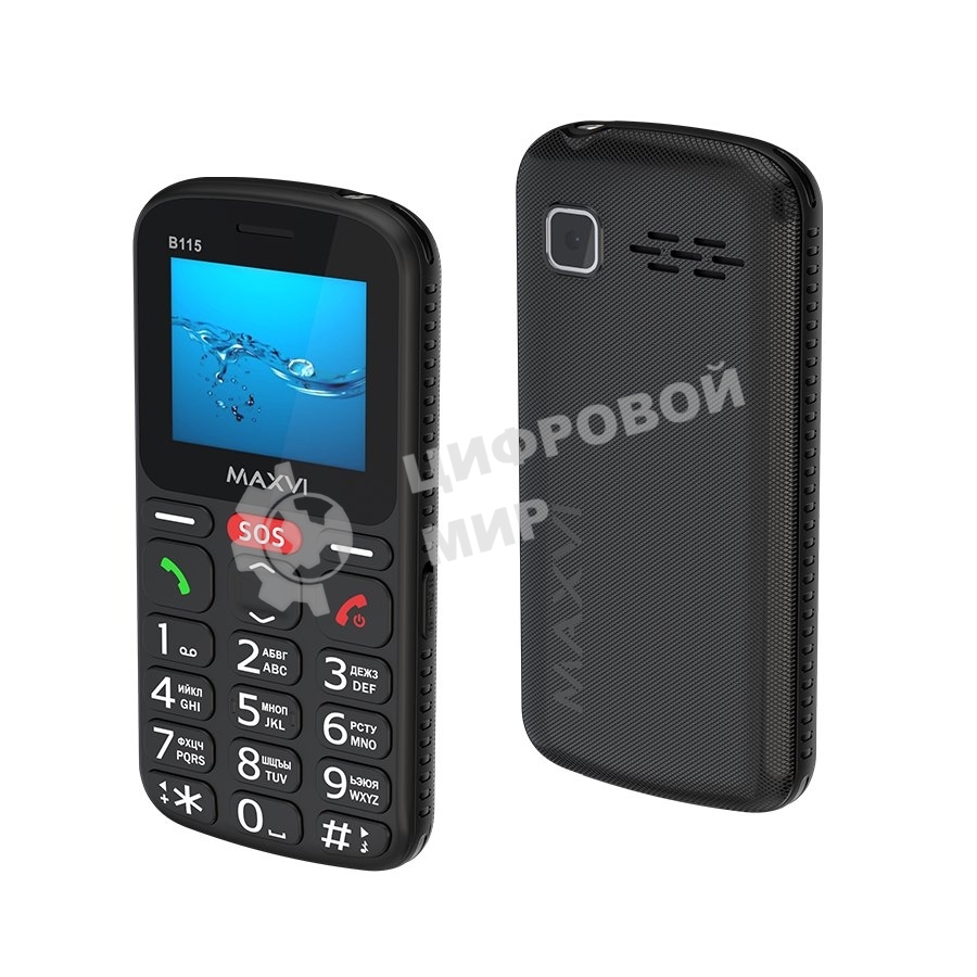 Мобильный телефон Maxvi B115 черный