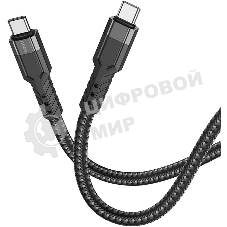 Кабель Hoco U110 Type-C to Type-C USB Type-C (m)-USB Type-C (m) 1.2м черный коробка