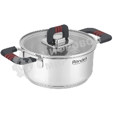 Кастрюля Rondell Stripes RDS-1636, 1.2л, 16см, с крышкой, стальной