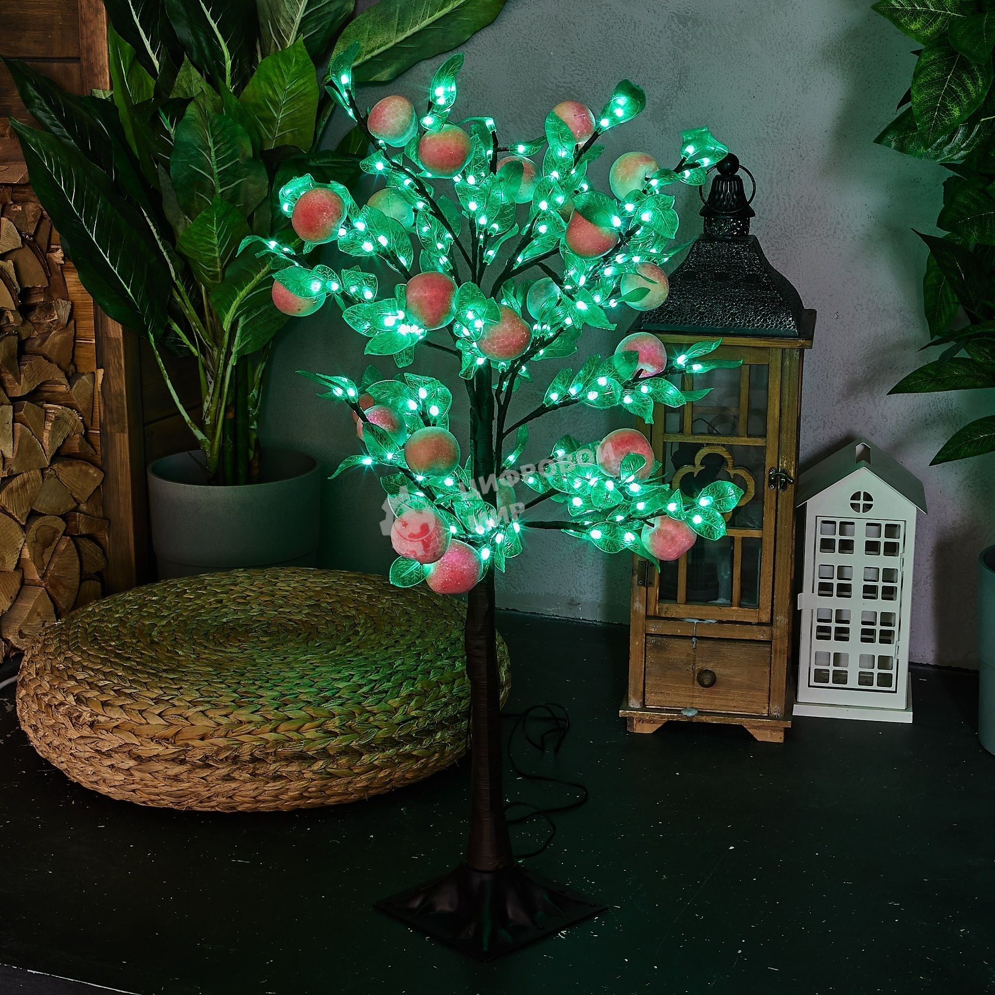 Дерево светодиодное Персик 95см 240 светодиодов белый свет Провод черный ULD-T6095-240/SBA белый IP20 PEACH