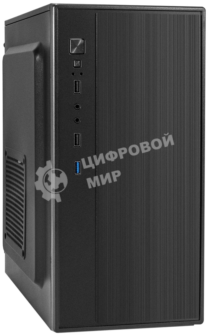 Компьютерный корпус Minitower ExeGate BAA-408U-UNS450 (mATX, БП UNS450 с вент. 12см, 2хUSB+1хUSB 3.0, HD Audio, черный)