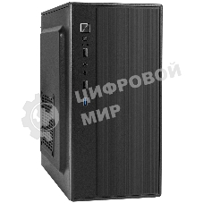 Компьютерный корпус Minitower ExeGate BAA-408U-UNS450 (mATX, БП UNS450 с вент. 12см, 2хUSB+1хUSB 3.0, HD Audio, черный)