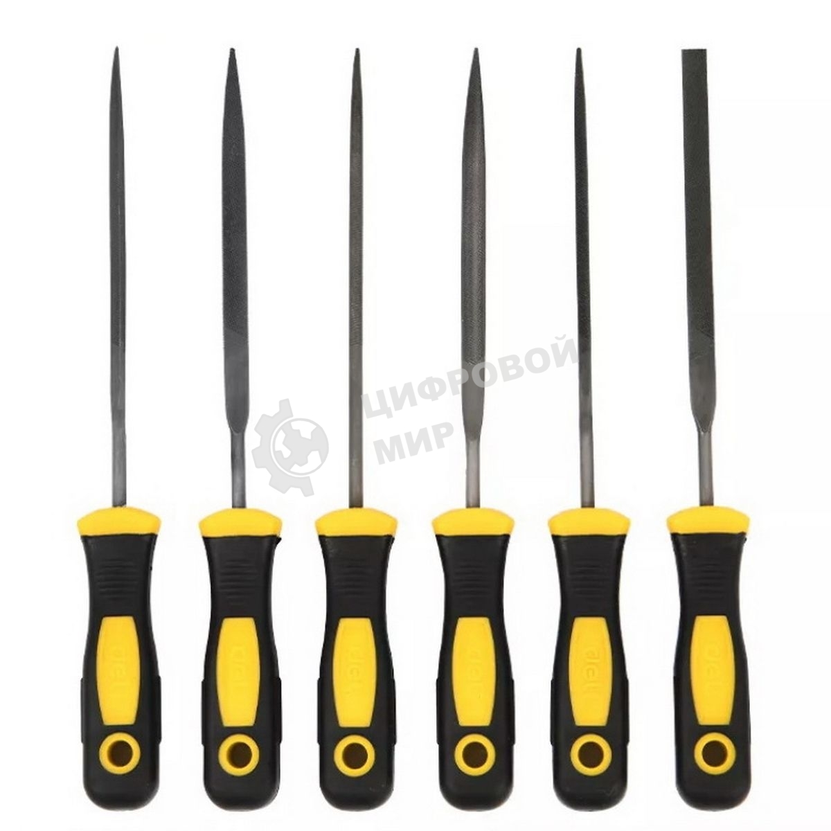 Набор надфилей Deli DL2141 6шт подшипниковая сталь, противоскользящая рукоятка