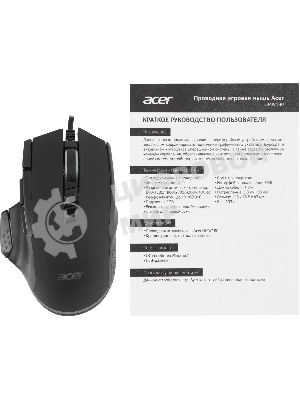 Мышь проводная Acer OMW180 черный, 6400 dpi, USB, кнопки - 9