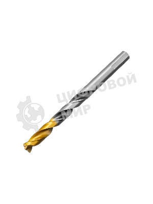 Сверло спиральное по металлу Denzel 9 x 125мм, Р6М5, Golden Tip, многогранная заточка