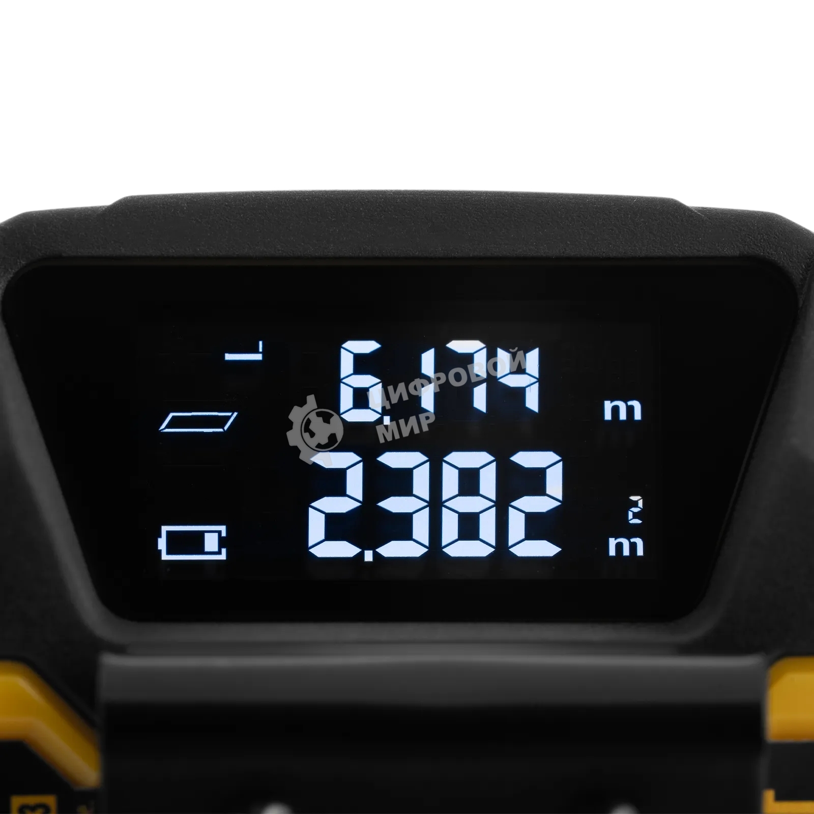 Лазерный дальномер с рулеткой Denzel LT-40, 5м x 19 мм, дальномер 40м, автомат. фиксация