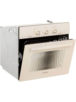 Встраиваеммый газовый духовой шкаф Gefest ДГЭ 621-01 В1, 52л, дверца с 2 стеклами, кремовый