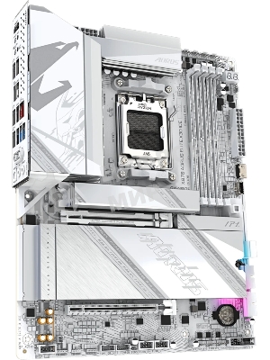 Материнская плата Gigabyte X870 AORUS ELITE X3D ICE, AM5, AMD X870, 4xDDR5, 2xSATA, 4xM.2, 1xPCIe 5.0 x16, 1xPCIe 4.0 x16, 1xHDMI, 1x5Gb LAN, Wi-Fi 7, Bluetooth 5.4, 2xUSB-C 40Gbps (USB4), 1xUSB-C 10Gbps, 2xUSB-A 10Gbps, 4xUSB-A 5Gbps, 1xUSB-A 2.0, 3x3.5 мм + S/PDIF оптический, 7.1, ATX